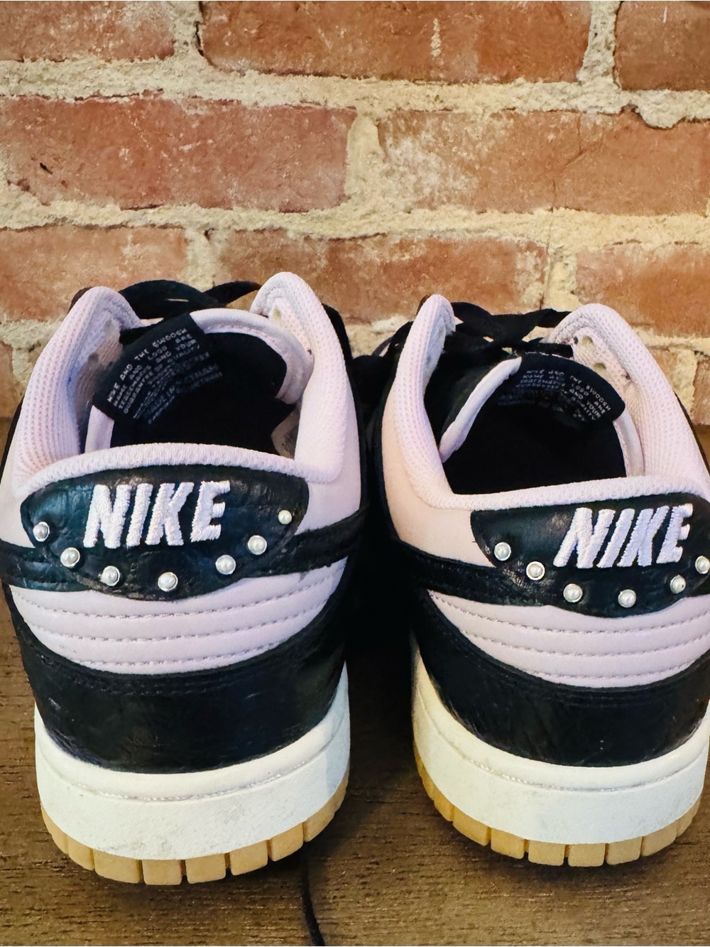 Nike White and Light Pink Athletic Sneaker Insole View